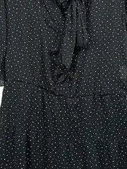 Vorschaubild 3 von Damen Freizeitkleid Gr. 38/M Schwarz Feminin Punkte