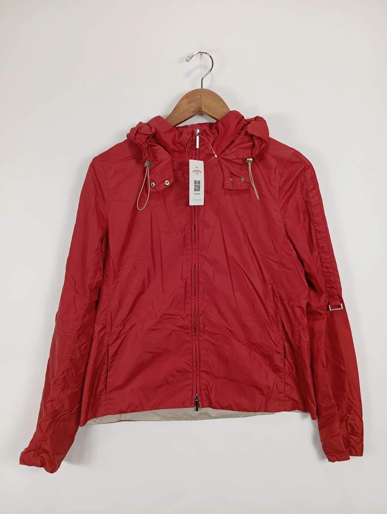 'S MAX MARA S Max Mara Leichte Jacke Damen 36/S Rot mit Kapuze