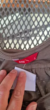 Vorschaubild 4 von EDC Damen Langarmshirt Gr. 40/L Oliv Casual Baumwolle