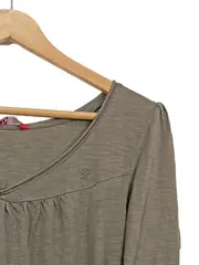 Vorschaubild 2 von EDC Damen Langarmshirt Gr. 40/L Oliv Casual Baumwolle