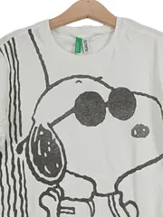 Vorschaubild 2 von T-Shirt Kinder Gr. 140 Weiß Snoopy Tiermotiv Baumwolle