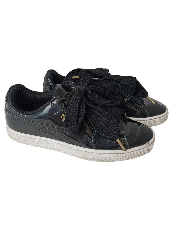 Puma GÃ¼nstige Vintage Schuhe PUMA Sneaker Low Damen Leder Schwarz