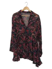 Vorschaubild 1 von Woman Bluse Damen S/36 Blumenmuster Langarm Boho Viskose
