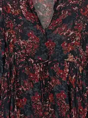 Vorschaubild 2 von Woman Bluse Damen S/36 Blumenmuster Langarm Boho Viskose
