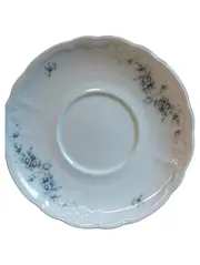 Vorschaubild 1 von Unterteller Porzellan 14 cm Weiß Blumenmuster Klassisch