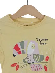 Vorschaubild 2 von Kinder T-Shirt Gr. 98 Gelb Tiermotiv Kurzarm Baumwolle