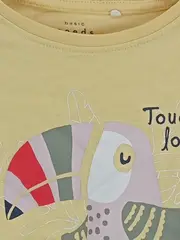 Vorschaubild 4 von Kinder T-Shirt Gr. 98 Gelb Tiermotiv Kurzarm Baumwolle