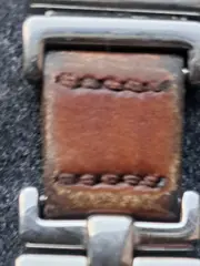 Vorschaubild 5 von Damenuhr Armbanduhr Edelstahl Lederarmband Braun Silber Quarz