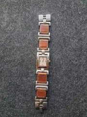 Vorschaubild 2 von Damenuhr Armbanduhr Edelstahl Lederarmband Braun Silber Quarz