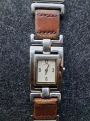 Vorschaubild 3 von Damenuhr Armbanduhr Edelstahl Lederarmband Braun Silber Quarz