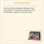 Vorschaubild 4 von Monster High Puzzle 104 Teile SuperColor Kinderpuzzle ab 6 Jahre