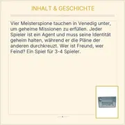 Vorschaubild 3 von MB SPIELE Inkognito Agententreff in Venedig Brettspiel Detektivspiel