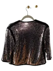 Vorschaubild 2 von Pailletten Bolero Jacke Damen XS Schwarz Glamourös Party