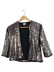 Vorschaubild 1 von Pailletten Bolero Jacke Damen XS Schwarz Glamourös Party