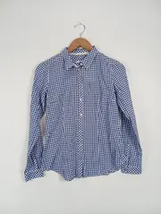 Vorschaubild 2 von Damen Hemdbluse kariert Blau Gr. 34/XS