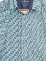Vorschaubild 3 von Kurzarmhemd Herren Gr. M Blau Paisley Muster Baumwolle