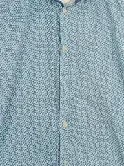 Vorschaubild 4 von Kurzarmhemd Herren Gr. M Blau Paisley Muster Baumwolle