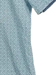 Vorschaubild 5 von Kurzarmhemd Herren Gr. M Blau Paisley Muster Baumwolle