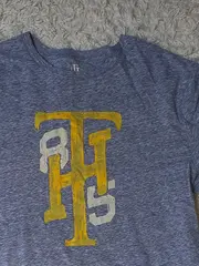 Vorschaubild 2 von Herren T-Shirt Grau Gr. M Logo Print Baumwolle Casual