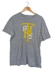 Vorschaubild 1 von Herren T-Shirt Grau Gr. M Logo Print Baumwolle Casual