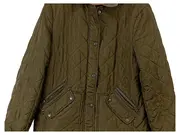 Vorschaubild 3 von Damen Steppjacke Gr. 42 Oliv Grün Cord-Kragen Quilted