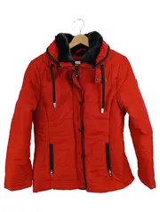 Vorschaubild 1 von Damen Steppjacke Gr. L Rot Fellkragen Winterjacke