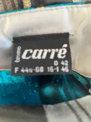 Vorschaubild 2 von Cocktailkleid Damen Kariert Metallic Blau Gr. 42 Elegant Trägerlos Party