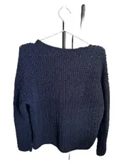 Vorschaubild 5 von Damen Strickpullover Gr. S Navy Blau Rundhals