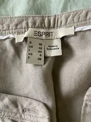 Vorschaubild 2 von Damen Freizeitkleid Gr. 36/S Beige Leinen Baumwolle Casual