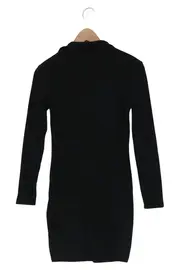 Vorschaubild 2 von Damen Freizeitkleid Schwarz Gr. 38/M Elegant Klassisch Rippstrick