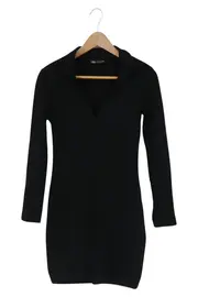 Vorschaubild 1 von Damen Freizeitkleid Schwarz Gr. 38/M Elegant Klassisch Rippstrick
