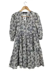 Vorschaubild 1 von Damen Sommerkleid Gr. 34;XS Mehrfarbig Bambusmuster Casual