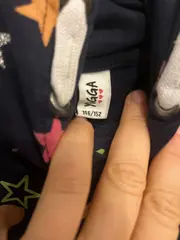 Vorschaubild 2 von Mädchen Kapuzenpullover Kleid Sterne Blau Gr. 146/152 Baumwolle