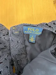 Vorschaubild 4 von Mädchen Sommerkleid Gr. 120 Spitze Dunkelblau