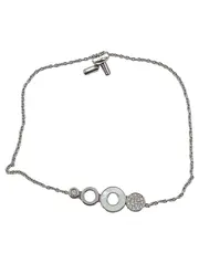 Vorschaubild 1 von Damen Armband Silber Elegant Metall Strass Perlen 22cm