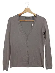 Vorschaubild 1 von Strickjacke Damen Gr. 36/S Braun Viskose Klassisch Elegant