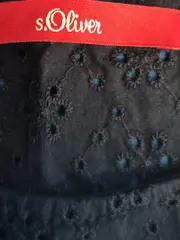 Vorschaubild 4 von Damen Bluse Gr. 36 Blau Ärmellos Lochmuster Casual Top