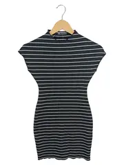 Vorschaubild 1 von Damen Strickkleid gestreift Gr. S Modern Mehrfarbig