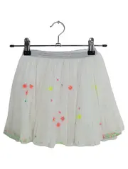 Vorschaubild 1 von Miss Bondi Mädchen Tüllrock Gr. 104 Weiß Blumen Pailletten Festlich