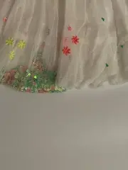 Vorschaubild 3 von Miss Bondi Mädchen Tüllrock Gr. 104 Weiß Blumen Pailletten Festlich