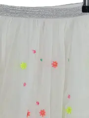 Vorschaubild 2 von Miss Bondi Mädchen Tüllrock Gr. 104 Weiß Blumen Pailletten Festlich