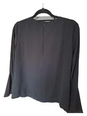 Vorschaubild 2 von Damen Bluse Glockenärmel Schwarz Gr. 38 Elegant