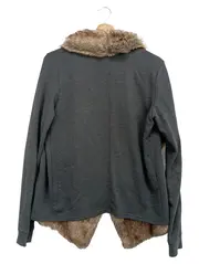 Vorschaubild 2 von Damen Felljacke Grau Gr. 34/XS Casual Faux Fur Jacke Herbst Winter