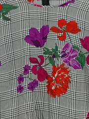 Vorschaubild 2 von Damen Bluse Gr. 40 L Mehrfarbig Blumenmuster