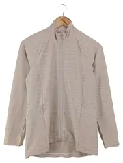 Vorschaubild 1 von Damen Trainingsjacke Strukturmuster Beige Gr. 36/S Sport