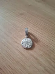 Vorschaubild 2 von Damen Charm Anhänger Silber Blumenmuster Strass