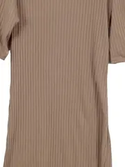 Vorschaubild 2 von Damen Freizeitkleid Gr. 38/M Beige Rippstrick Casual