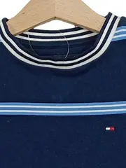 Vorschaubild 2 von Kinder T-Shirt Gr. 110 Blau Gestreift Kurzarm Logo Baumwolle