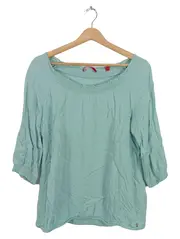 Vorschaubild 1 von Damen Top Shirt Gr. 38/M Türkis Casual Baumwolle