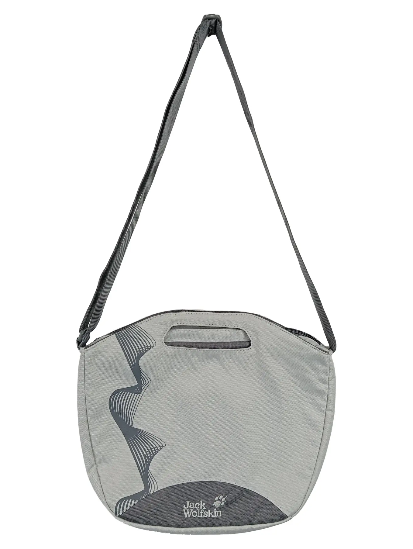 JACK WOLFSKIN Umhängetasche Damen Groß Grau Polyester Outdoor